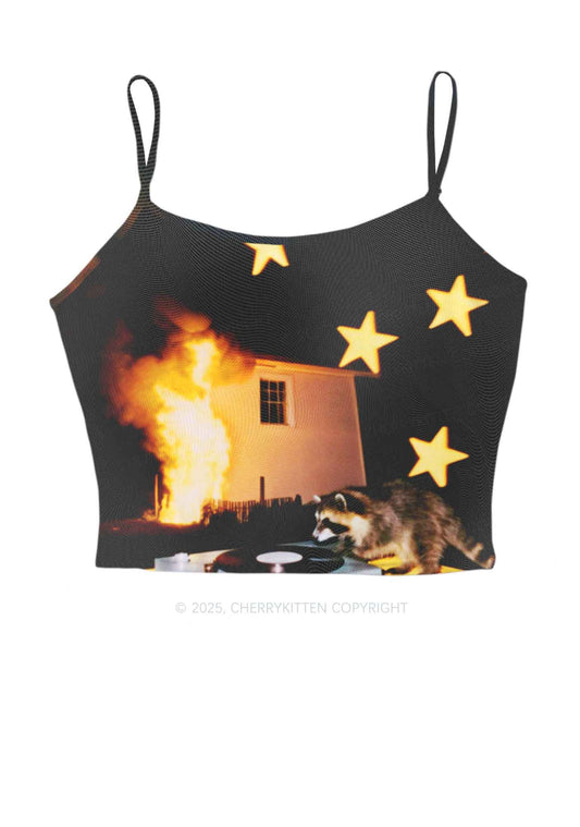 DJ Raccoon Y2K Mesh Cami Tank Cherrykitten