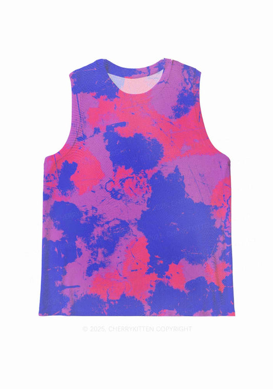 Bisexual Ink Pride Y2K Mesh Muscle Tank Cherrykitten