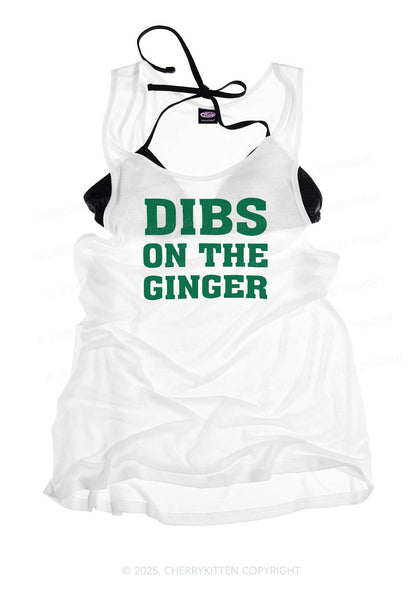 Dibs On The Ginger St Patricks Y2K Sheer Boyfriend Tank Cherrykitten