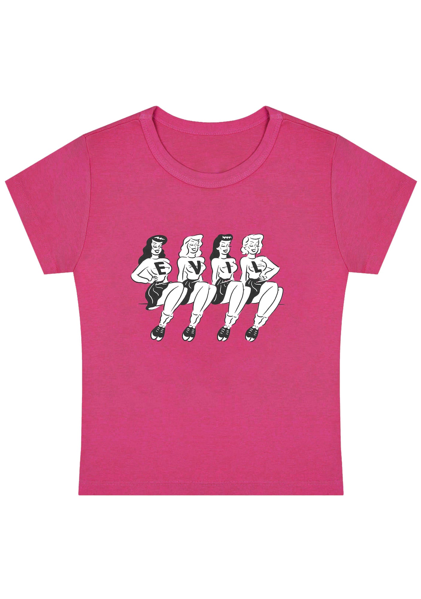 Curvy Four Girls Evil Baby Tee