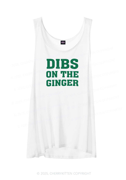 Dibs On The Ginger St Patricks Y2K Sheer Boyfriend Tank Cherrykitten