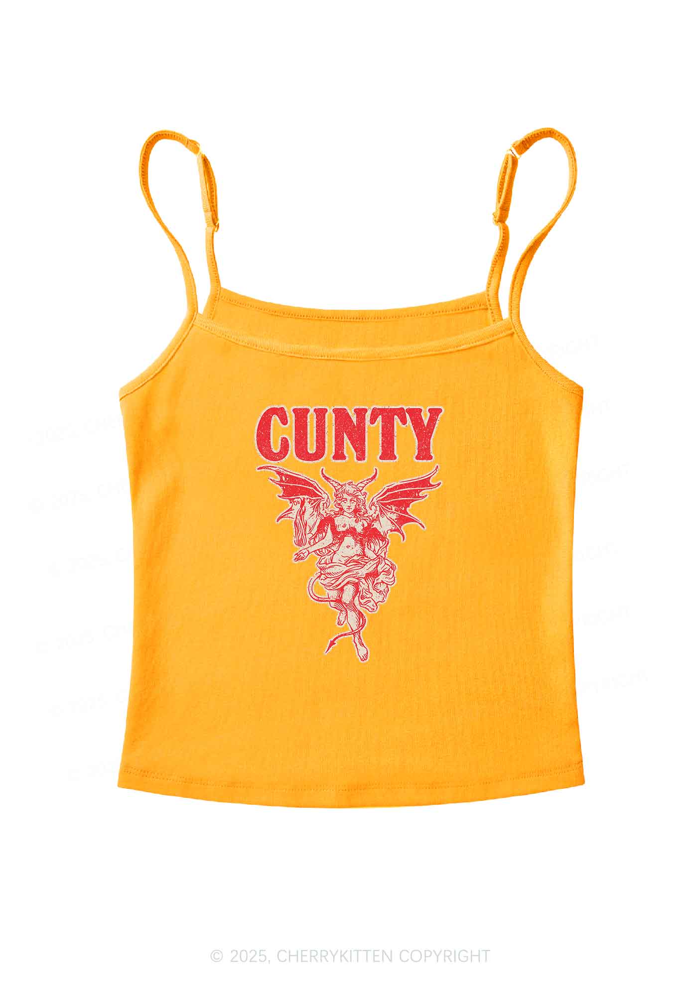 Cunty Satan Y2K Spaghetti Strap Cami Cherrykitten