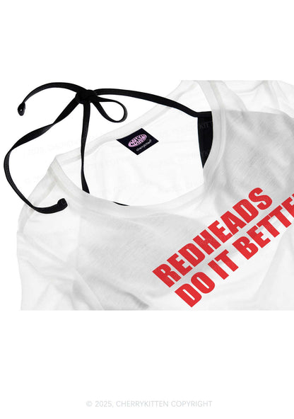 Redheads Do It Better Y2K Sheer Crop Tee Cherrykitten