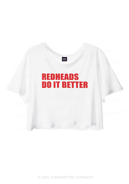 Redheads Do It Better Y2K Sheer Crop Tee Cherrykitten