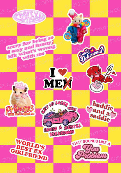 Cherrykitten Favorites Y2K Stickers Pack Of 11