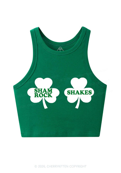 Shamrock Shakes St Patricks Y2K Crop Tank Top Cherrykitten