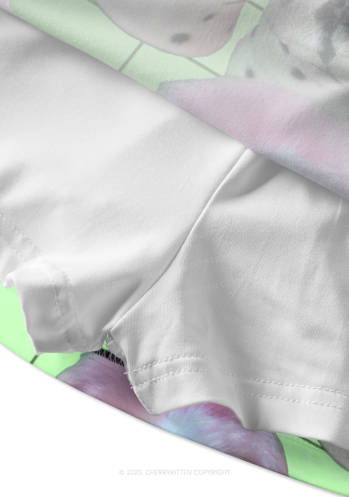Pink Puppy Y2K Print Mini Skirt Cherrykitten