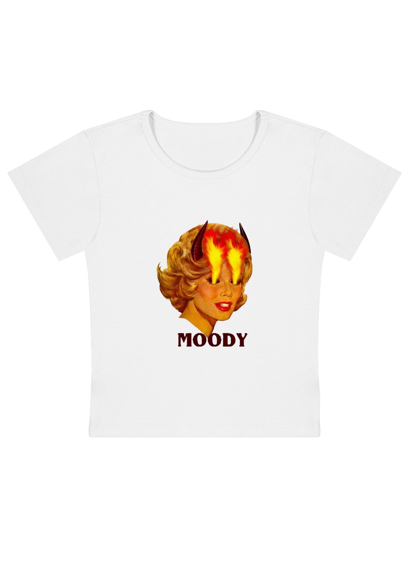 Curvy Moody Angry Woman Baby Tee