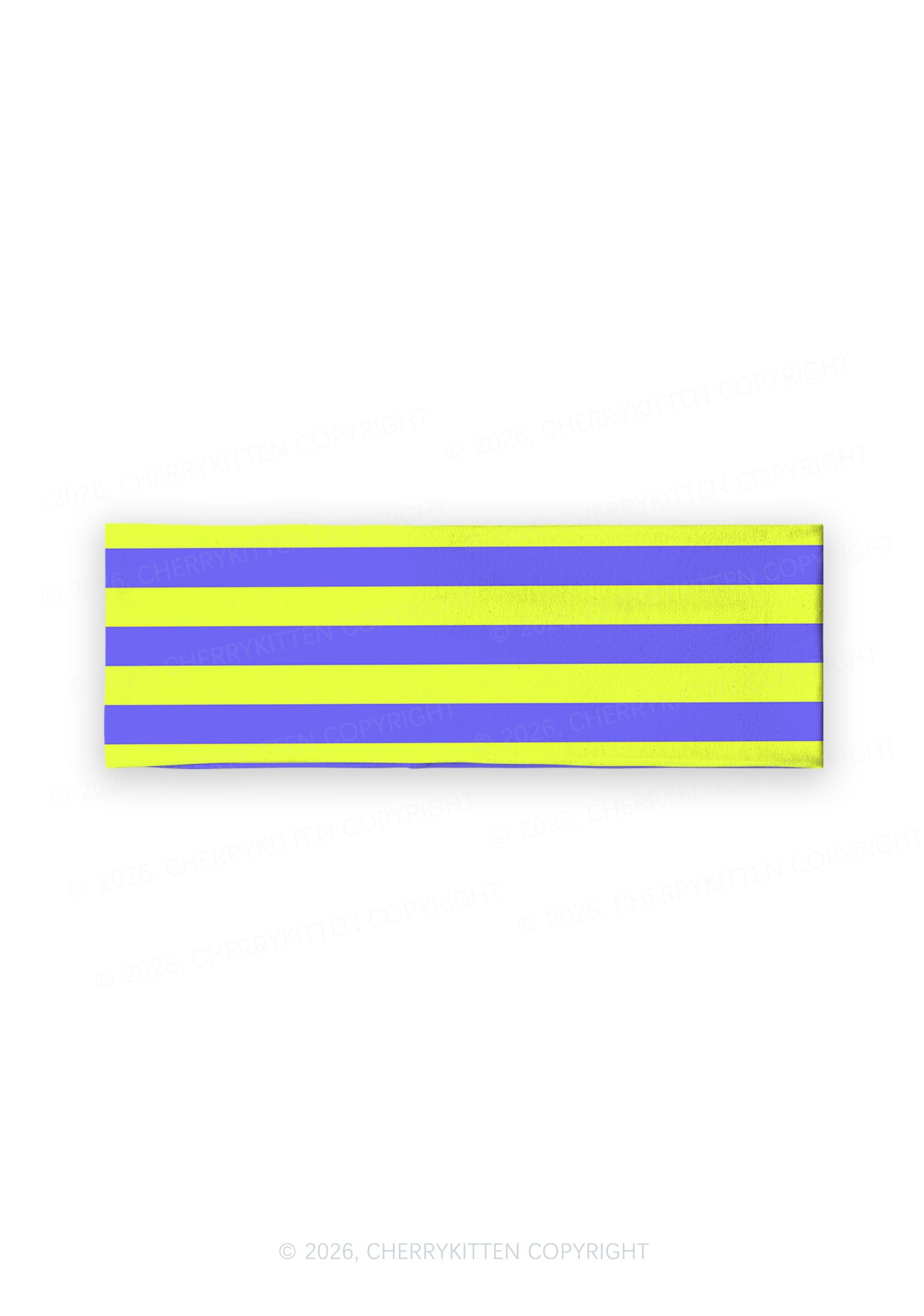 Purple Lime Stripes Y2K Print Headband Cherrykitten