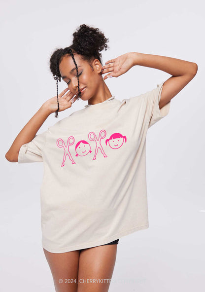 Girls XOXO Y2K Valentine's Day Washed Tee Cherrykitten