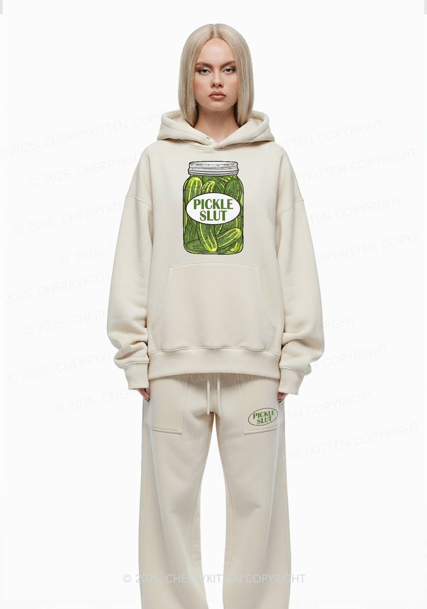 Pickle Slxt Y2K Fleece Hoodie Set Cherrykitten