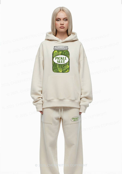 Pickle Slxt Y2K Fleece Hoodie Set Cherrykitten