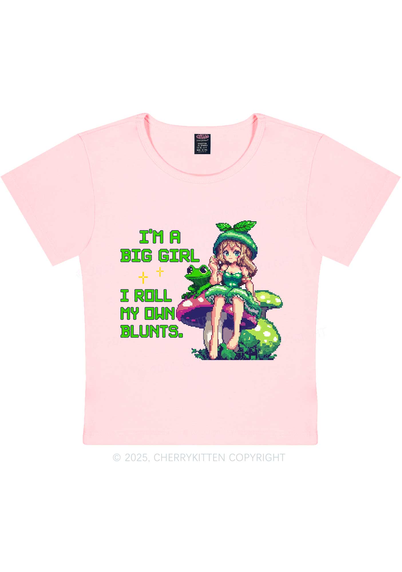 Roll My Own Blunts Y2K Baby Tee Cherrykitten