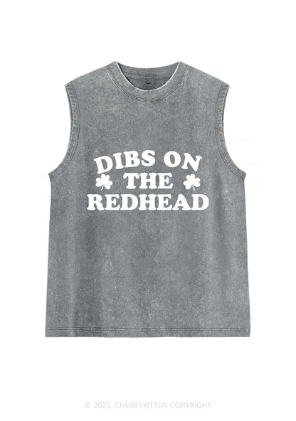 Dibs On The Redhead St Patricks Y2K Washed Tank Cherrykitten