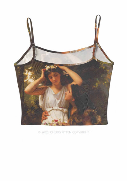 Forest Lovers Pride Y2K Mesh Cami Tank Cherrykitten