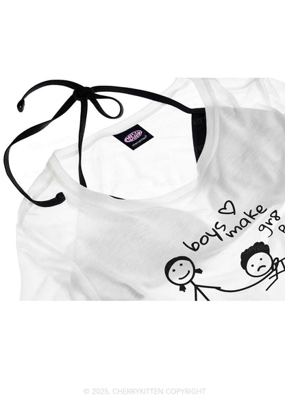 Boys Make Gr8 Pets Y2K Sheer Boyfriend Tee Cherrykitten