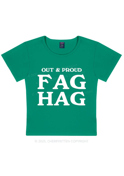 Fag Hag Pride Y2K Baby Tee Cherrykitten