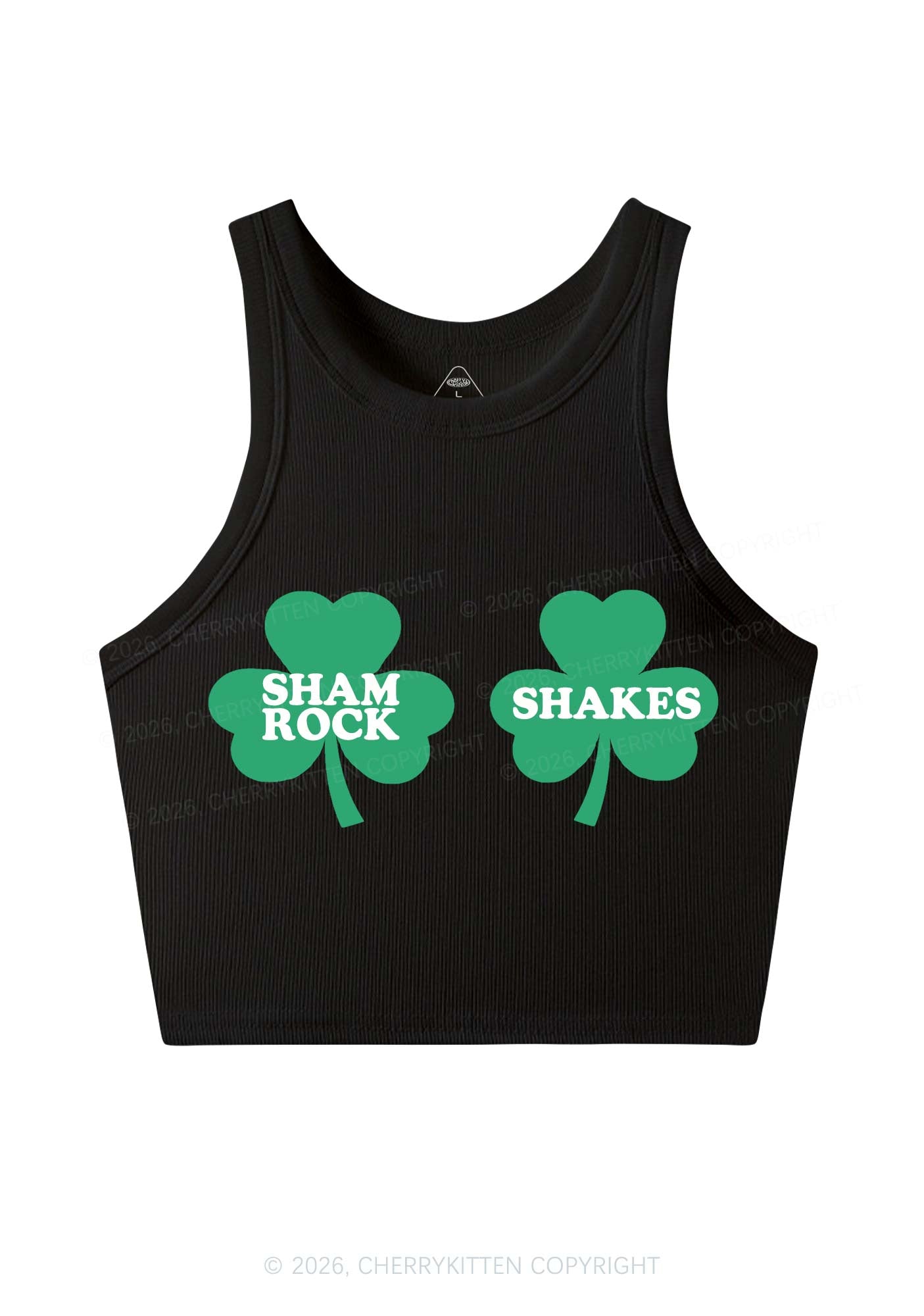 Shamrock Shakes St Patricks Y2K Crop Tank Top Cherrykitten