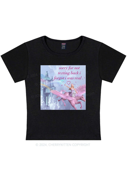 Sorry For Not Texting Back Y2K Baby Tee Cherrykitten