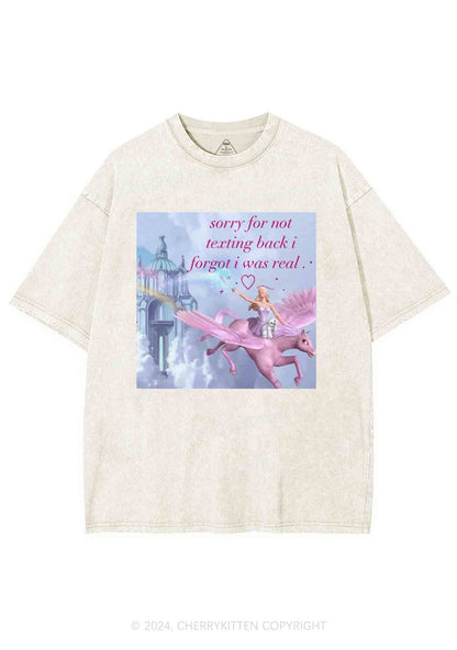 Sorry For Not Texting Back Y2K Washed Tee Cherrykitten