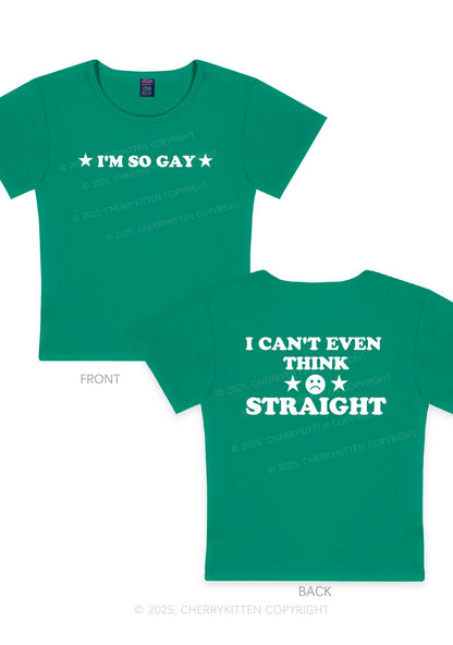 Im So Gay Two Sides Pride Y2K Baby Tee Cherrykitten