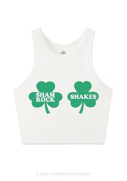 Shamrock Shakes St Patricks Y2K Crop Tank Top Cherrykitten
