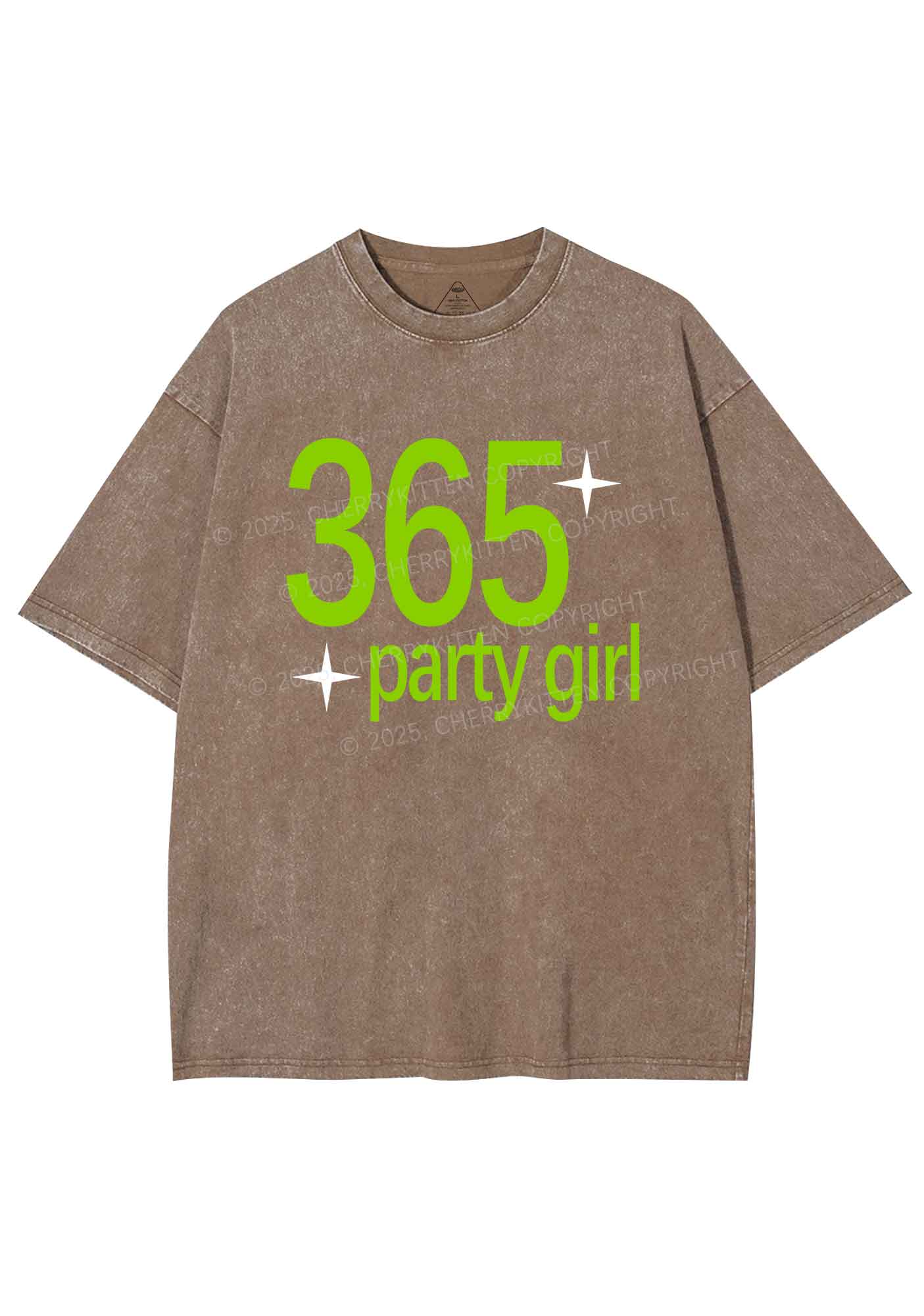 Party Girl Y2K Shirts Washed Tee Cherrykitten