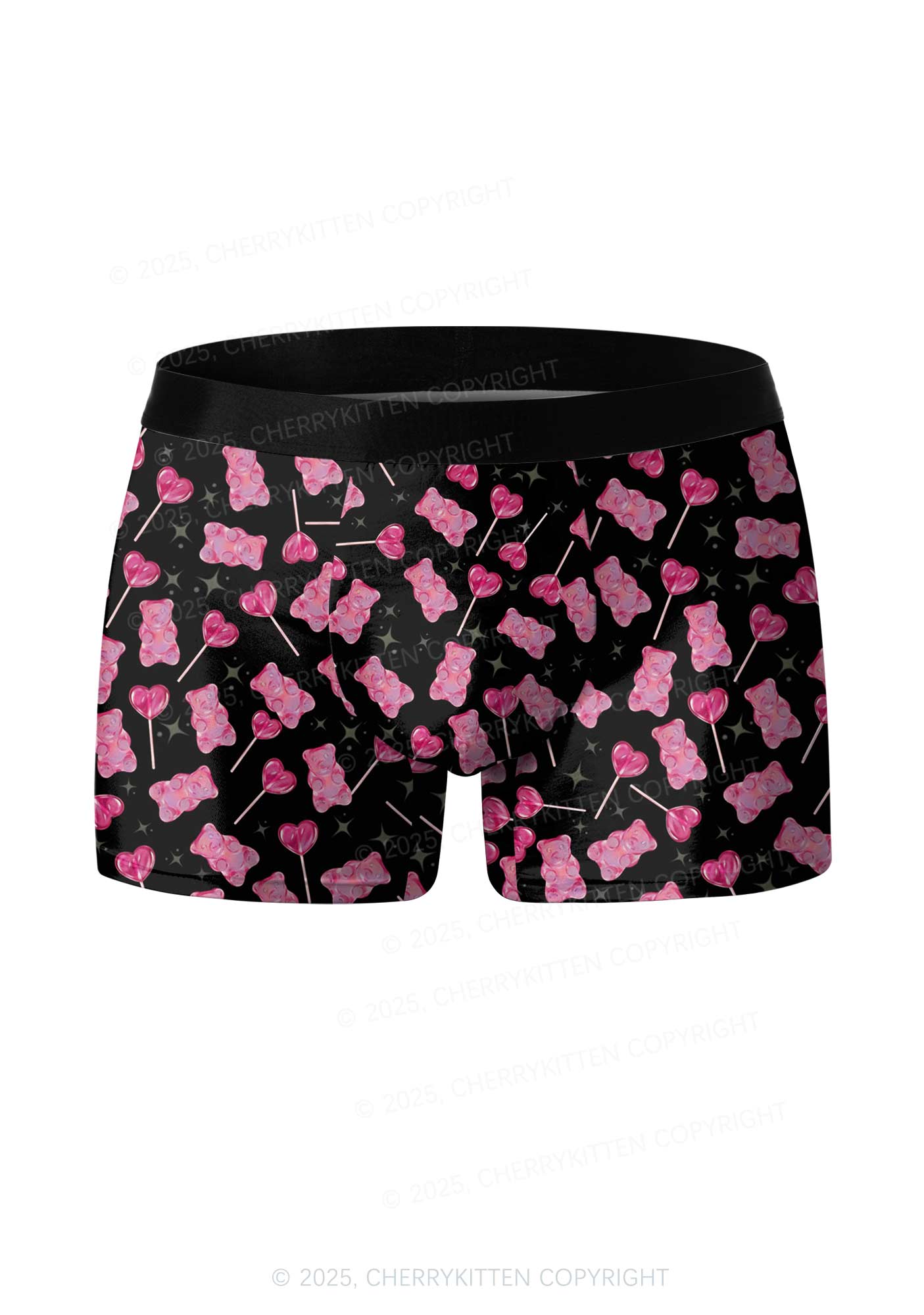 Lollipops Gummies Valentine's Day Y2K Print Couples Boxer Thong Set Cherrykitten