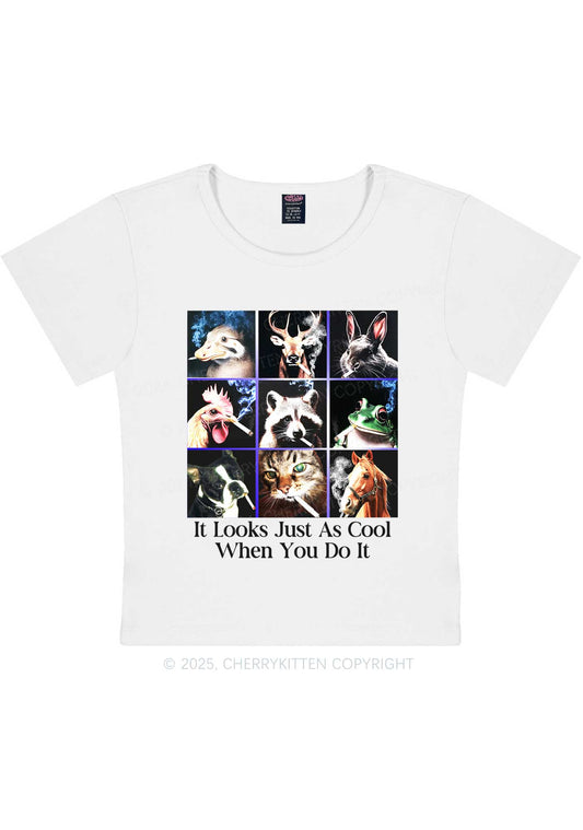It Looks Just As Cool Y2K Baby Tee Cherrykitten