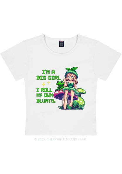 Roll My Own Blunts Y2K Baby Tee Cherrykitten