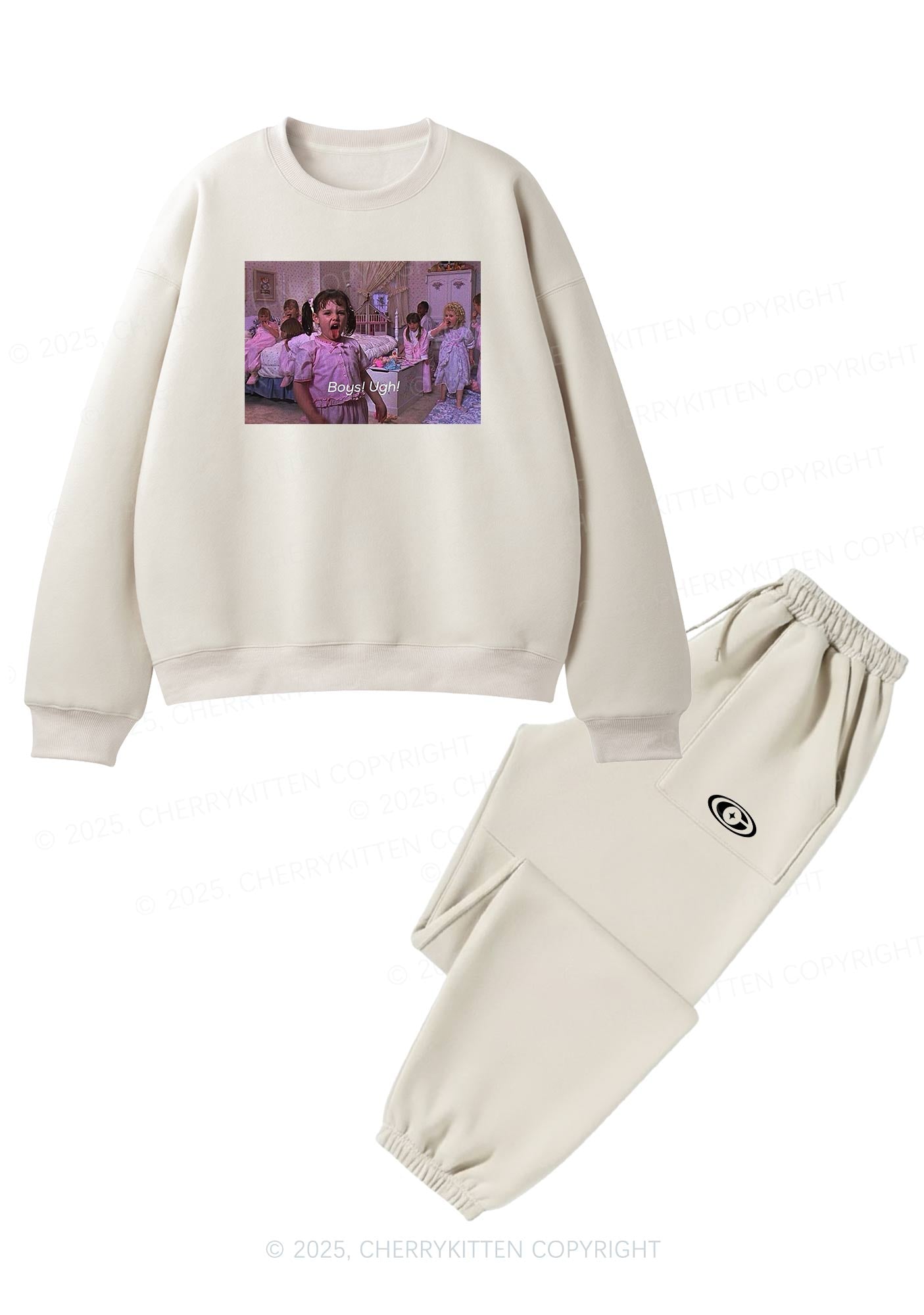 Boys Ugh Y2K Fleece Sweatshirts Set Cherrykitten