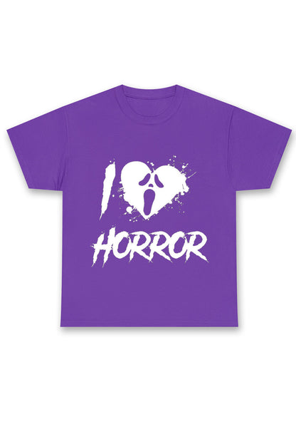 Halloween I Love Horror Chunky Shirt