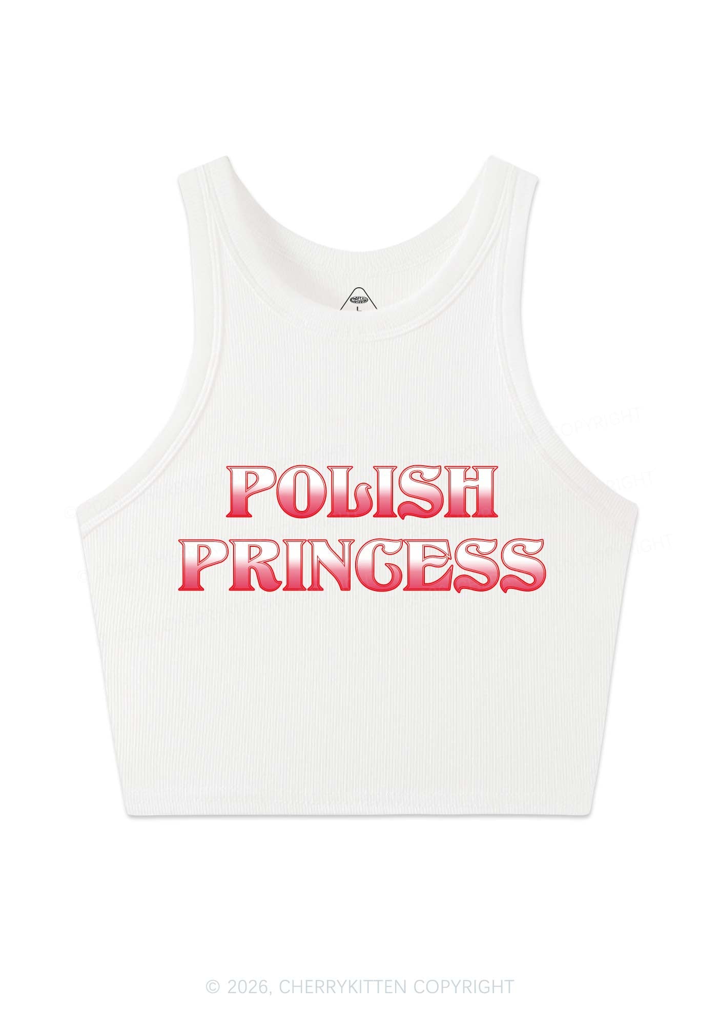 Polish Princess St Patricks Y2K Crop Tank Top Cherrykitten