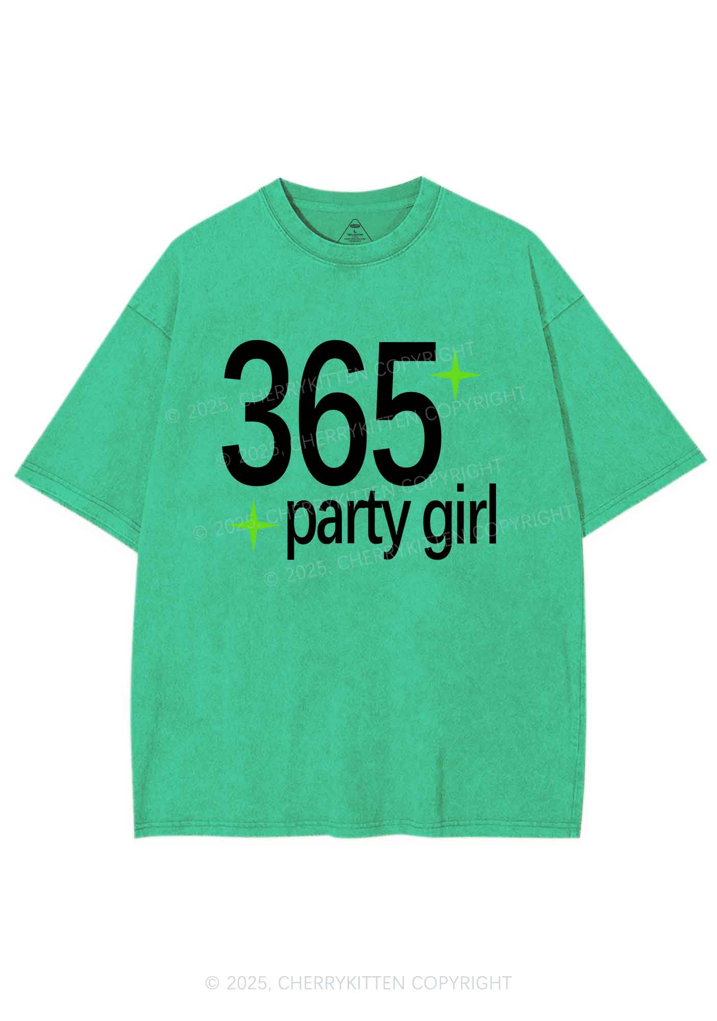 Party Girl Y2K Shirts Washed Tee Cherrykitten