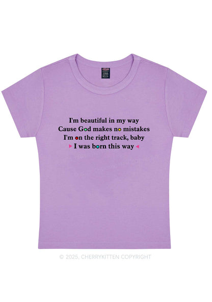 I Was Born This Way Pride Y2K Baby Tee Cherrykitten