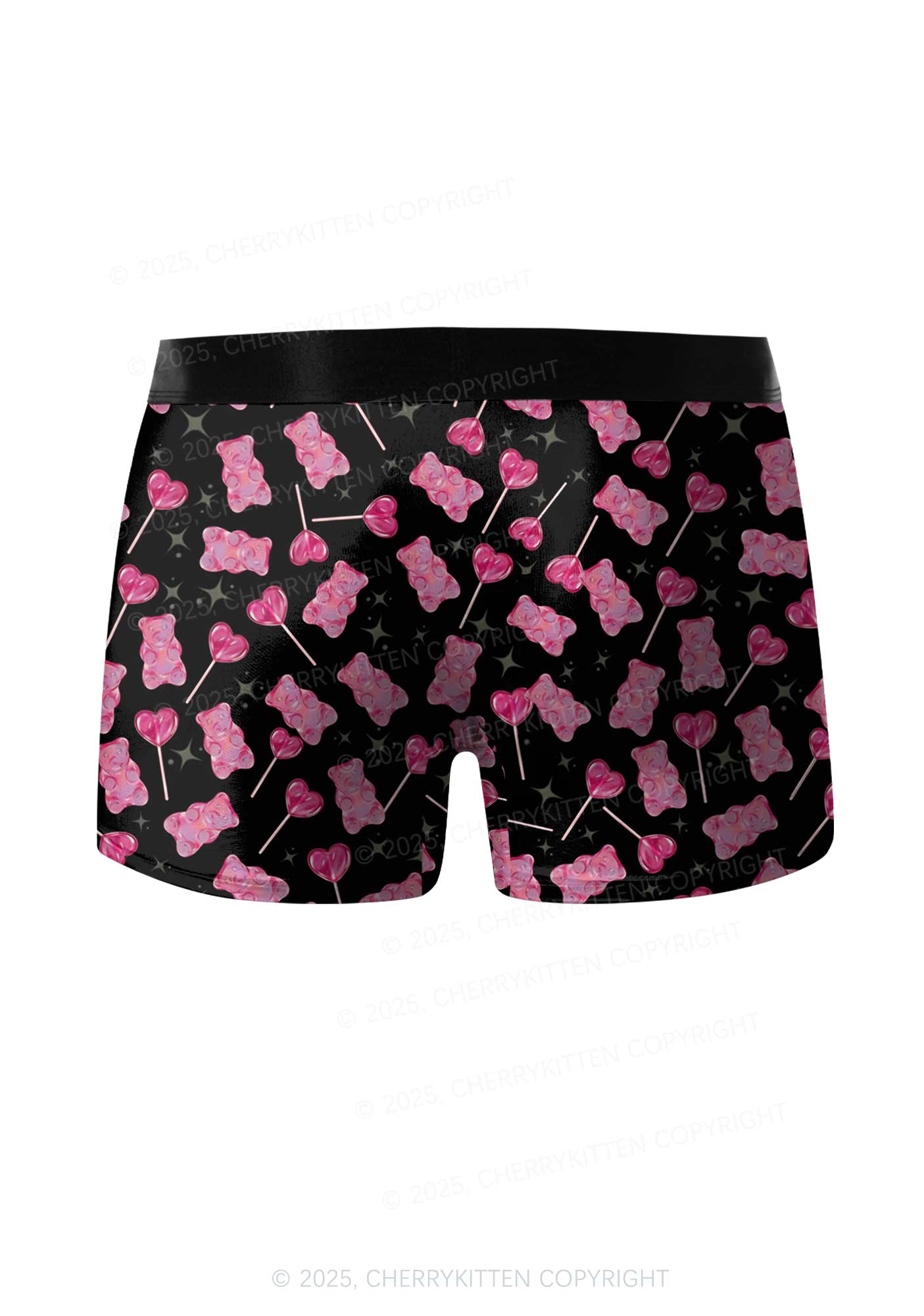 Lollipops Gummies Valentine's Day Y2K Print Couples Boxer Thong Set Cherrykitten