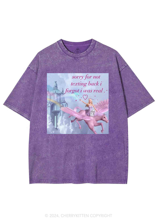 Sorry For Not Texting Back Y2K Washed Tee Cherrykitten