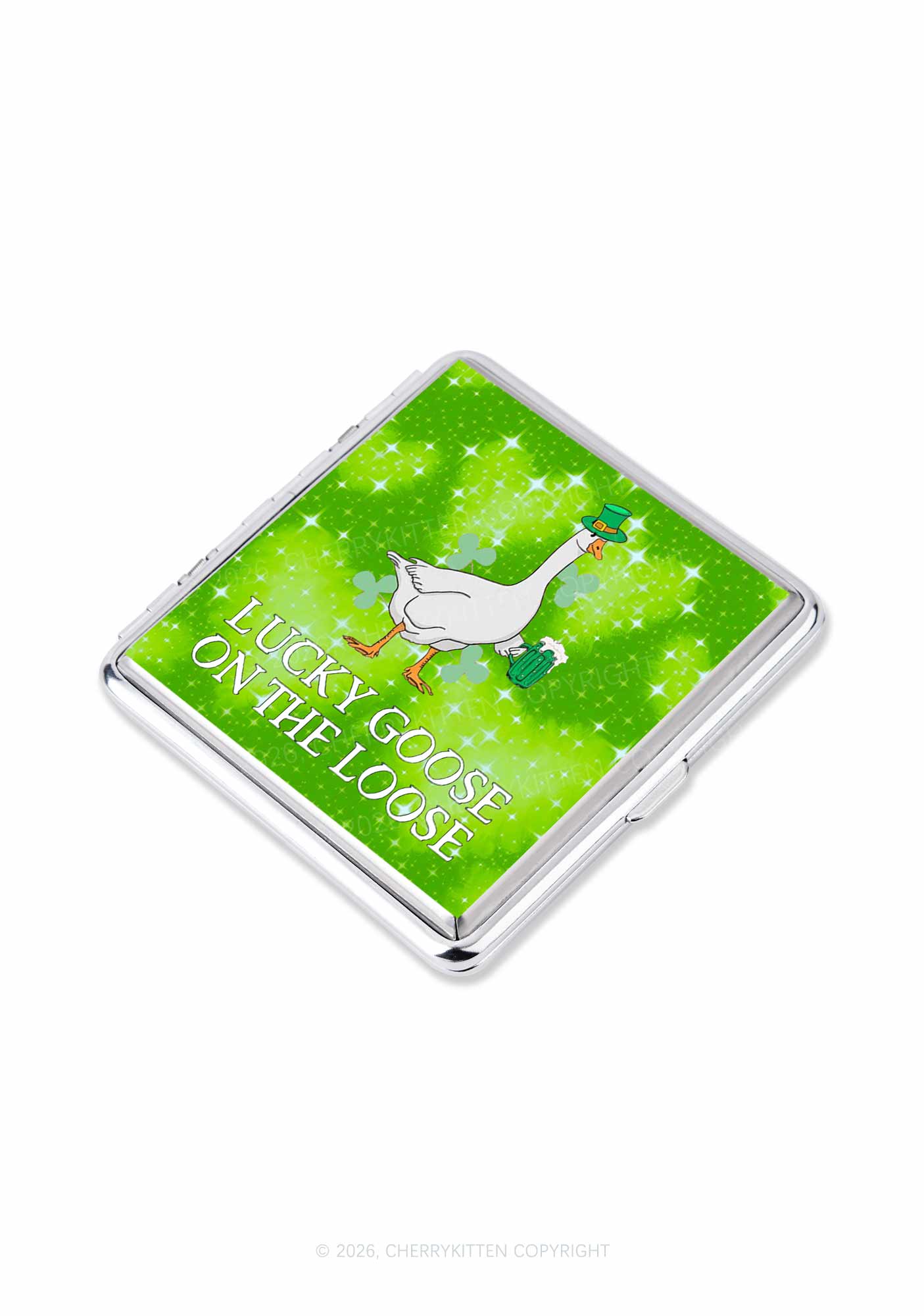Lucky Goose On The Loose St Patricks Y2K Cigarette Case Cherrykitten