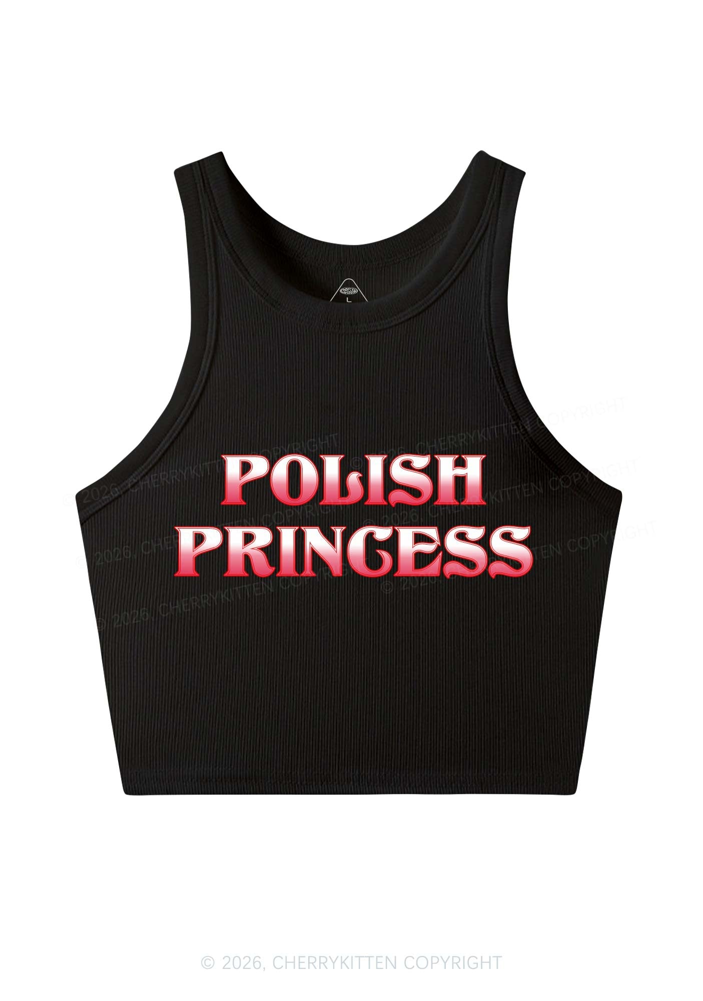 Polish Princess St Patricks Y2K Crop Tank Top Cherrykitten