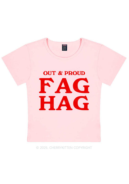 Fag Hag Pride Y2K Baby Tee Cherrykitten