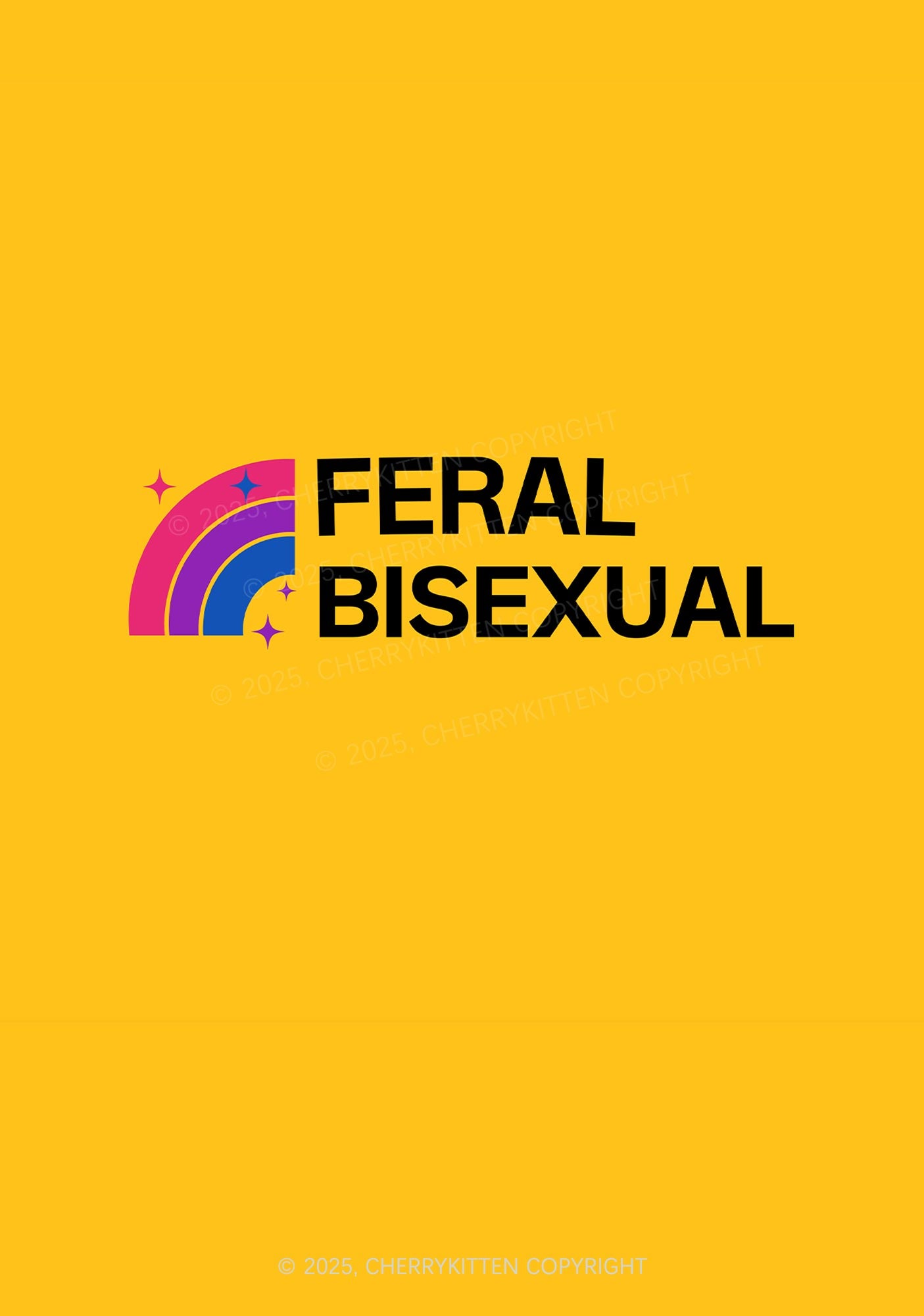 Feral Bisexual Pride 1Pc Y2K Pin Badge Cherrykitten