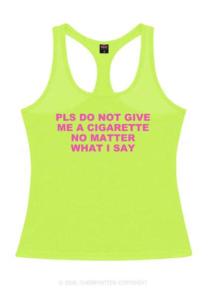 Dont Give Me Cigarette Y2K Women Racerback Tank Top Cherrykitten