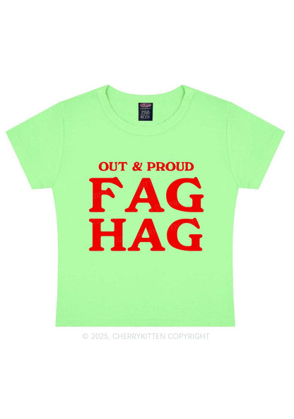 Fag Hag Pride Y2K Baby Tee Cherrykitten