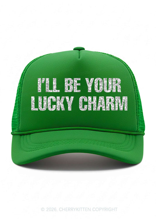 Glitter Be Your Lucky Charm St Patricks Y2K Trucker Hat Cherrykitten