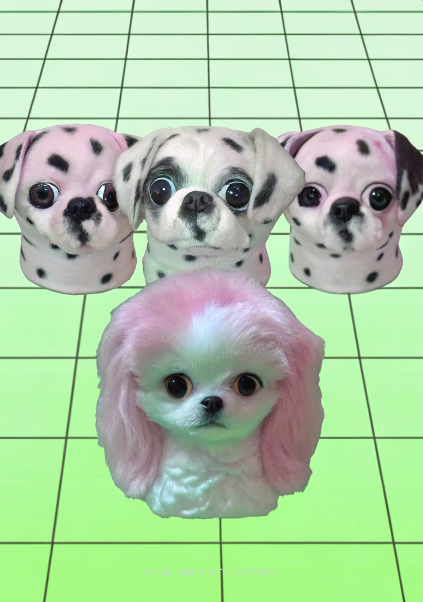 Pink Puppy Y2K Print Cami Crop Top Cherrykitten