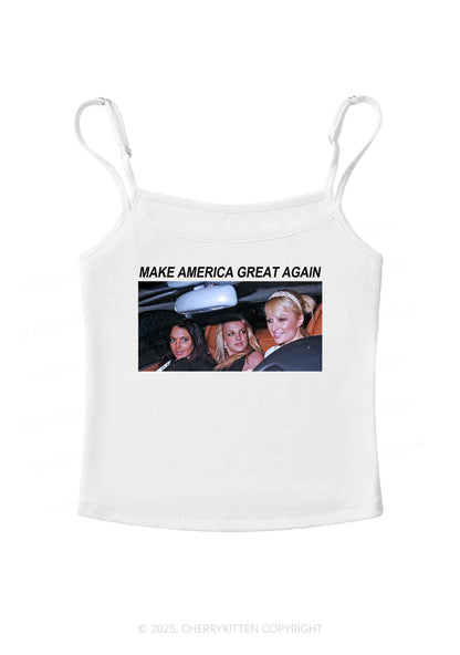 Make America Great Again Y2K Spaghetti Strap Cami Cherrykitten