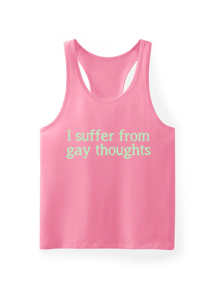 Suffer From Gay Thoughts Pride Y2K Men Racerback Tank Top Cherrykitten