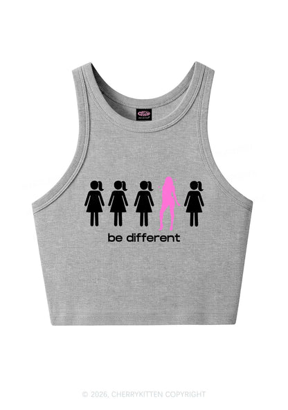Be Different Girl Y2K Crop Tank Top Cherrykitten