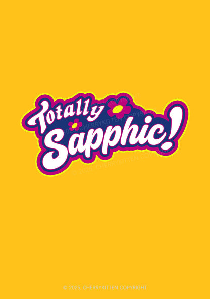 Totally Sapphic Pride 1Pc Y2K Pin Badge Cherrykitten