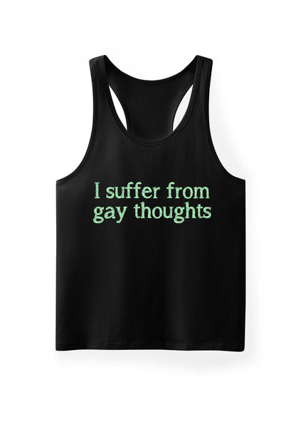 Suffer From Gay Thoughts Pride Y2K Men Racerback Tank Top Cherrykitten